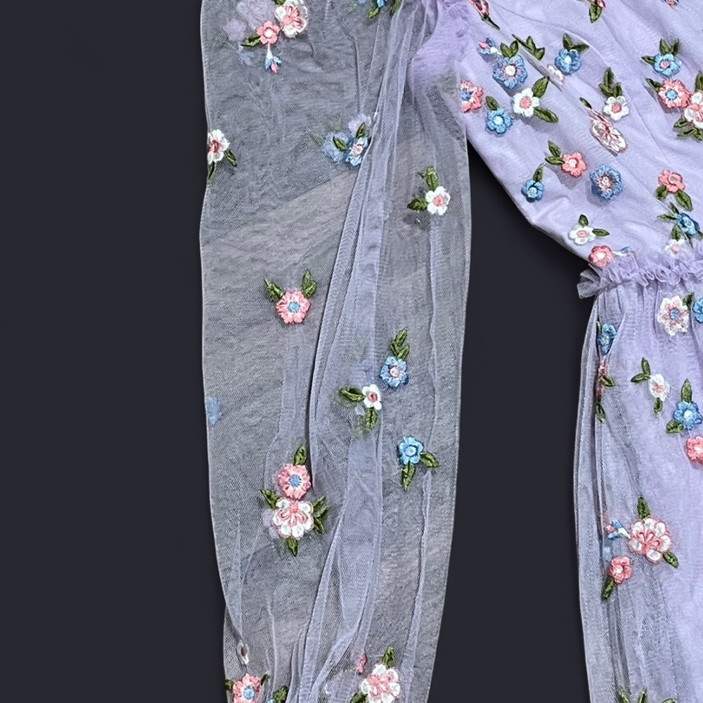 Ivy City Co. Embroidered Floral Tulle Gown – XS – NWOT - Picture 5 of 8
